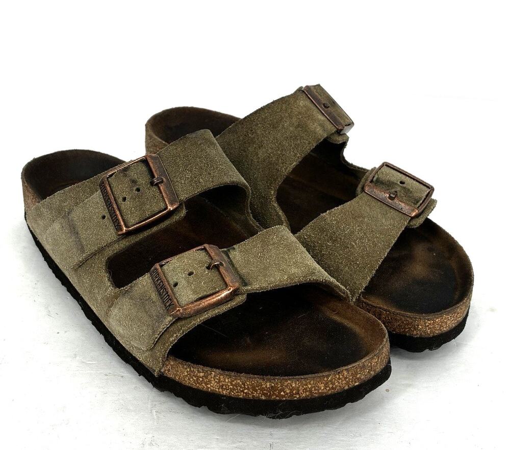 Birkenstock Arizona Soft Footbed Suede Sandals Taupe EU 39 US 8 Womens